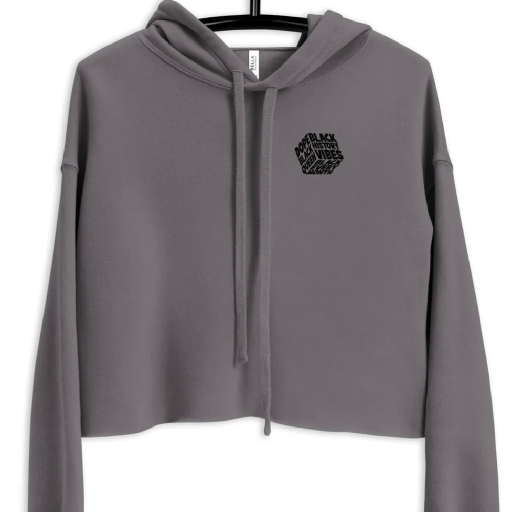 Dope Black Queen Crop Hoodie